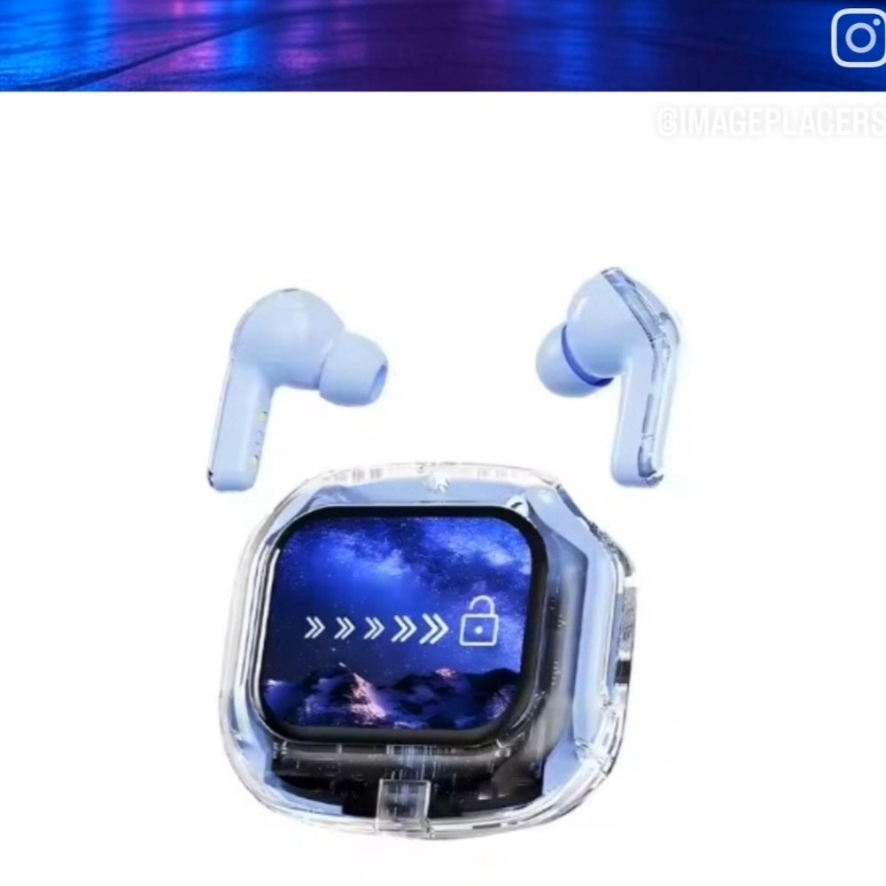 Wireless Earbuds with Charging Case - Blue